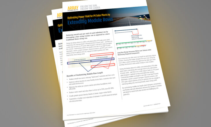 Optimizando el rendimiento de las plantas solares fotovoltaicas mediante la ampliación de las filas de módulos