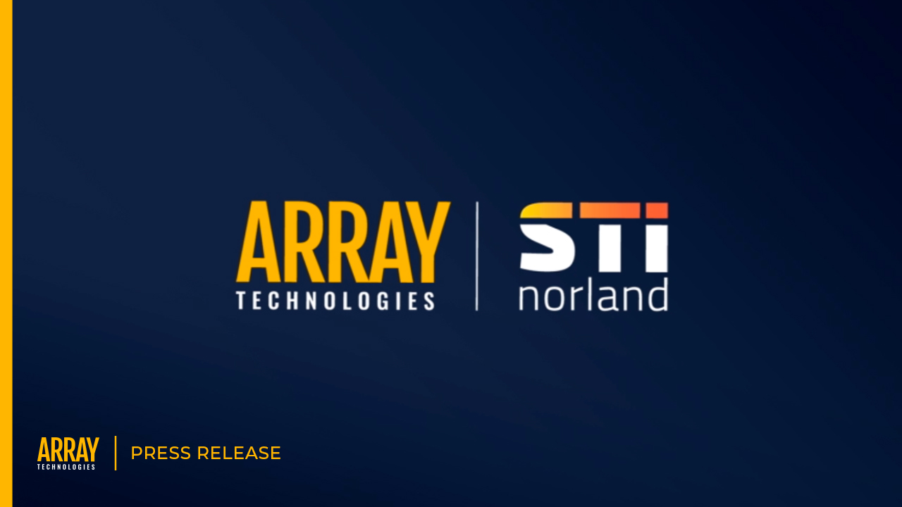 A press release cover image of Array announcing their completed acquisition of STI Norland