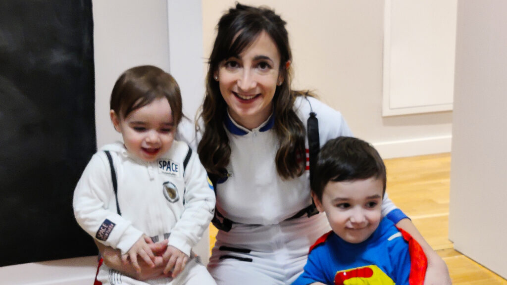 Maria Barbarin pictured here with her two children.