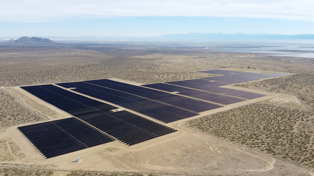 Aerial view of solar site